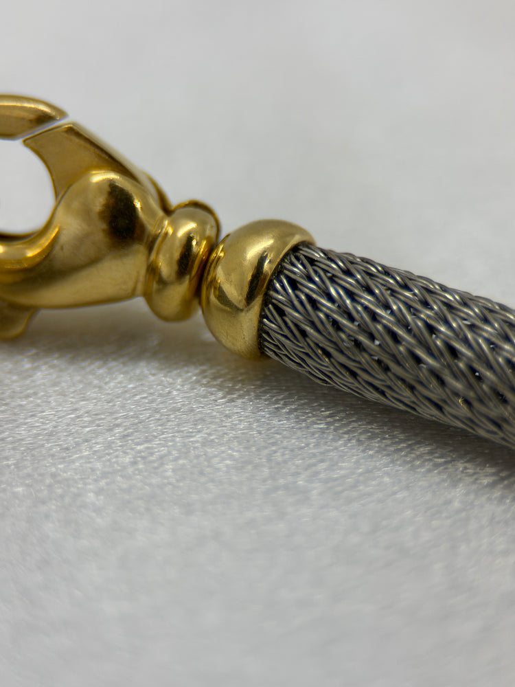 18K Rödguld & Stål Collier – 25.3g, 42.5 cm
