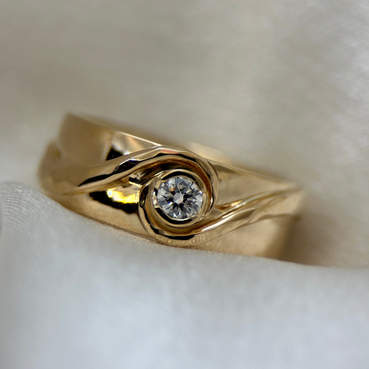 18K Diamantring TWVS 0.15ct