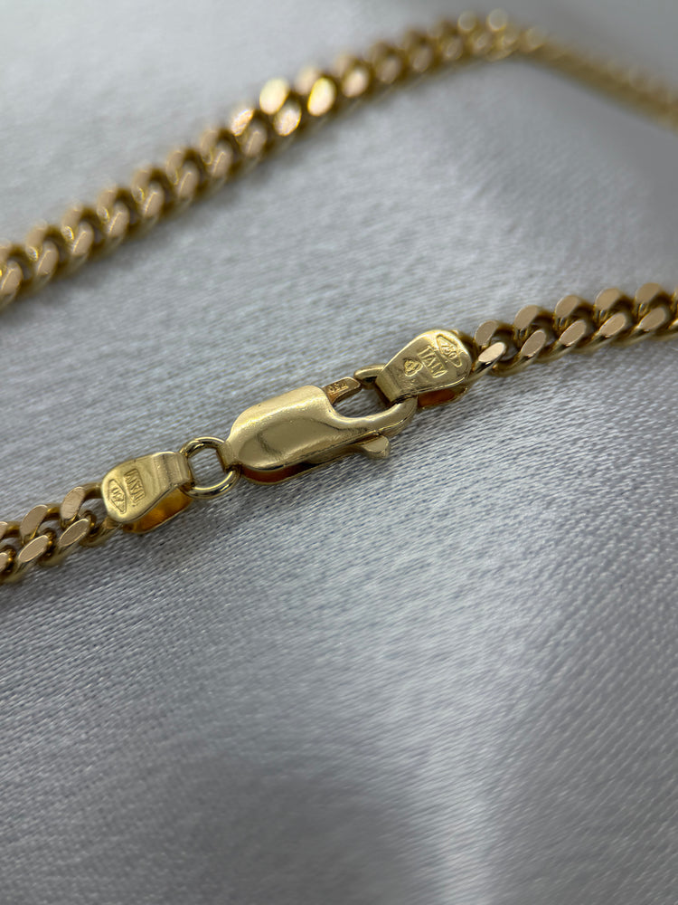 18K Curb Chain Necklace – 32.2g, 69 cm