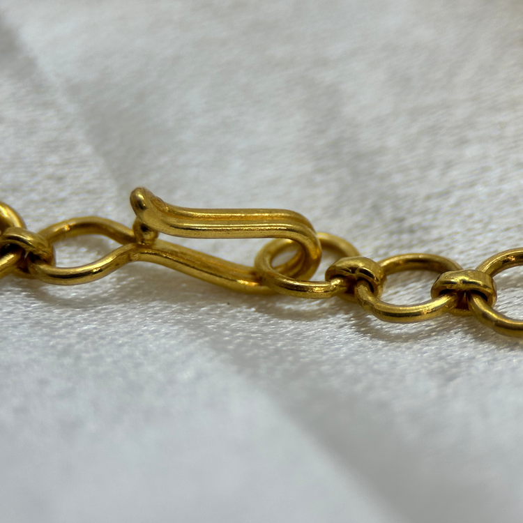 22K Indisk Chokerhalsband i filigrandesign - 26,2g