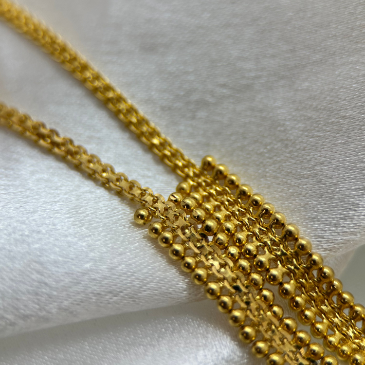 22K Indisk Chokerhalsband i filigrandesign - 26,2g