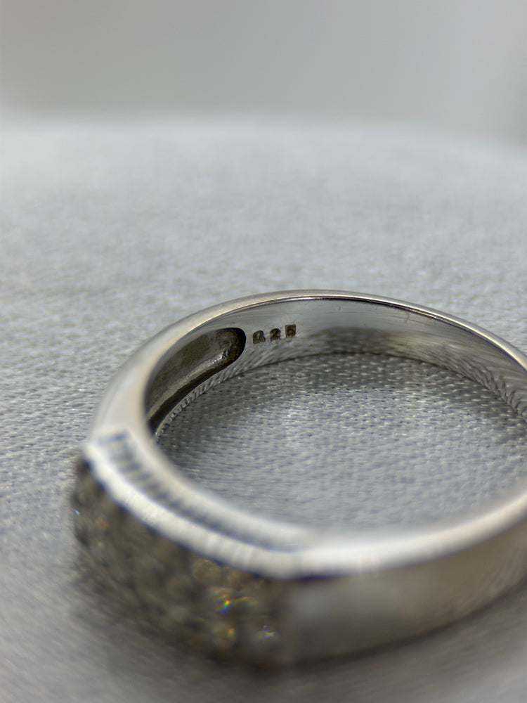 18K Dubbel diamantring – 0.25 ct, Storlek 56