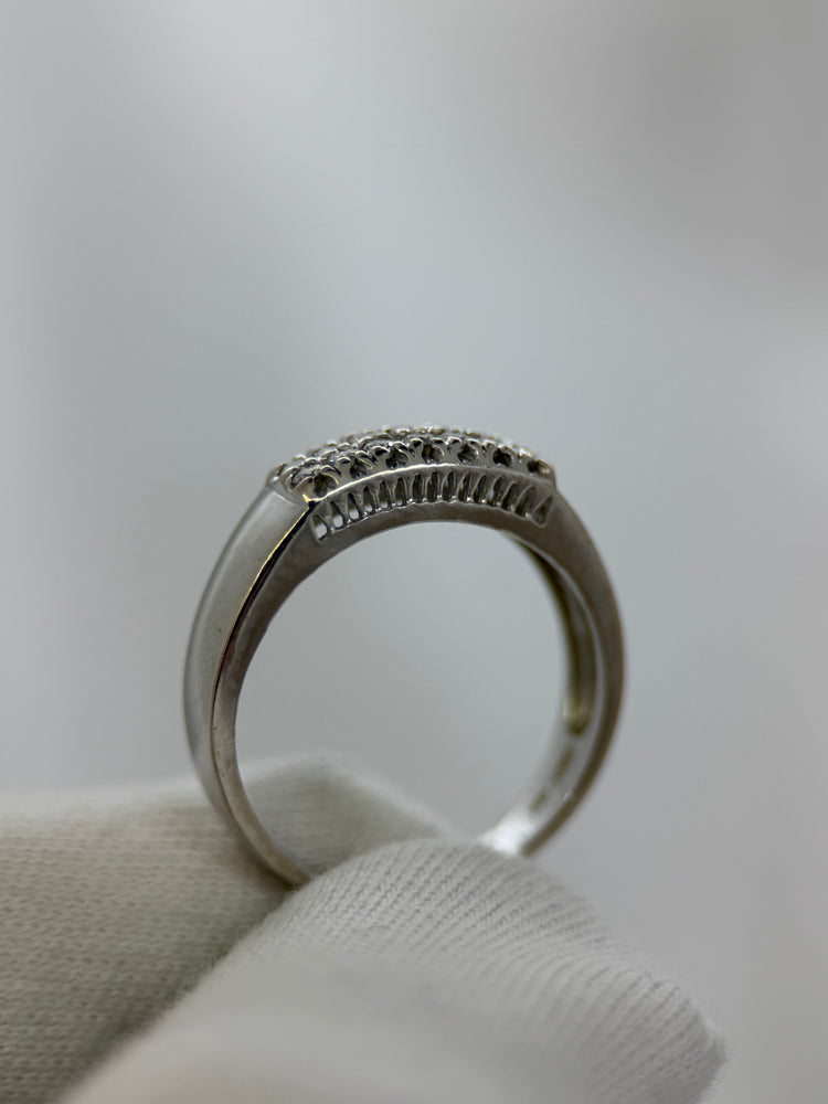 18K Dubbel diamantring – 0.25 ct, Storlek 56