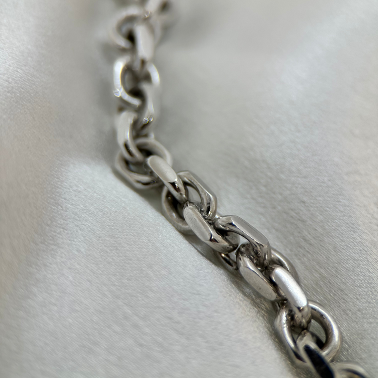 18K Ankar halsband flackslipad handgjord - 131,8g