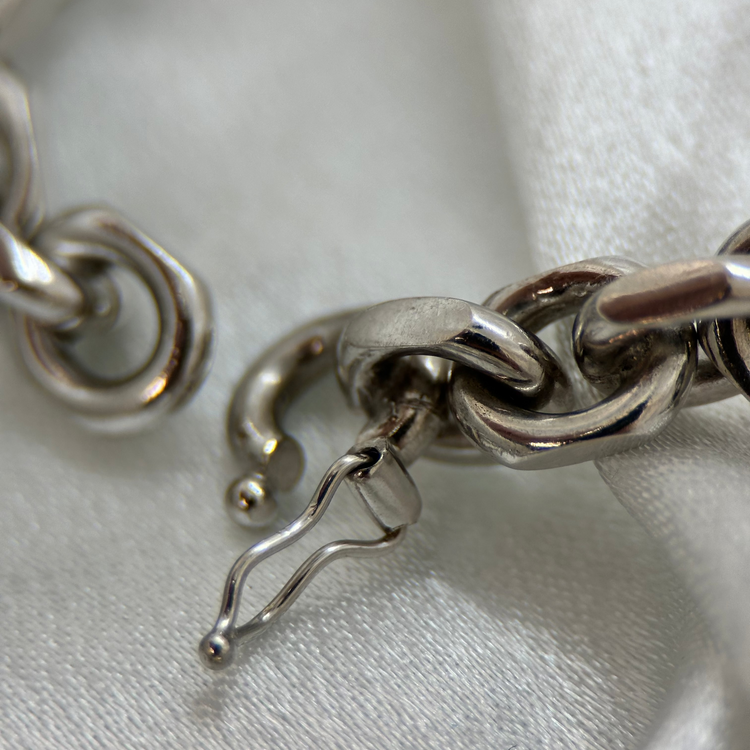 18K Ankar halsband flackslipad handgjord - 131,8g