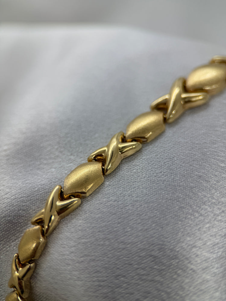 18K Fantasy Design Bracelet – Rose Gold, 12.1g, 18.5 cm