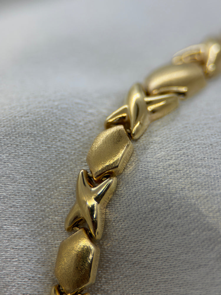 18K Fantasy Design Bracelet – Rose Gold, 12.1g, 18.5 cm