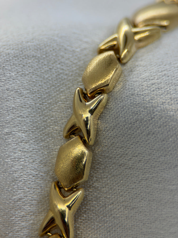 18K Fantasy Design Bracelet – Rose Gold, 12.1g, 18.5 cm