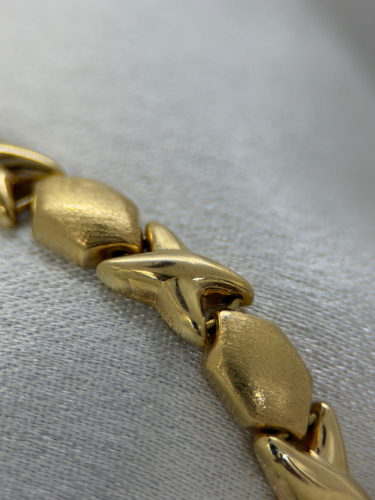 18K Fantasy Design Bracelet – Rose Gold, 12.1g, 18.5 cm