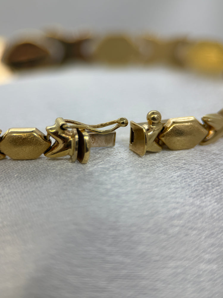 18K Fantasy Design Bracelet – Rose Gold, 12.1g, 18.5 cm
