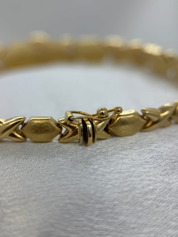 18K Fantasy Design Bracelet – Rose Gold, 12.1g, 18.5 cm