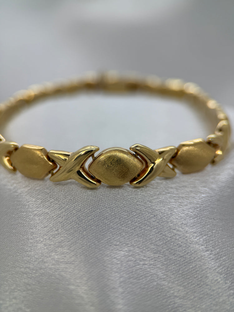 18K Fantasy Design Bracelet – Rose Gold, 12.1g, 18.5 cm