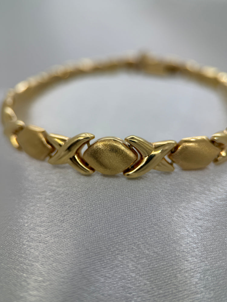 18K Fantasy Design Bracelet – Rose Gold, 12.1g, 18.5 cm