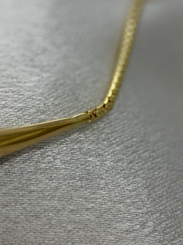 18K Ormlänkshalsband med diamanter – 0.12 ct, 41 cm