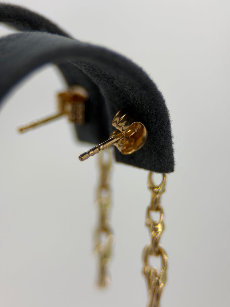 18K Bismarcklänk örhängen – Rödguld, 2.2 cm