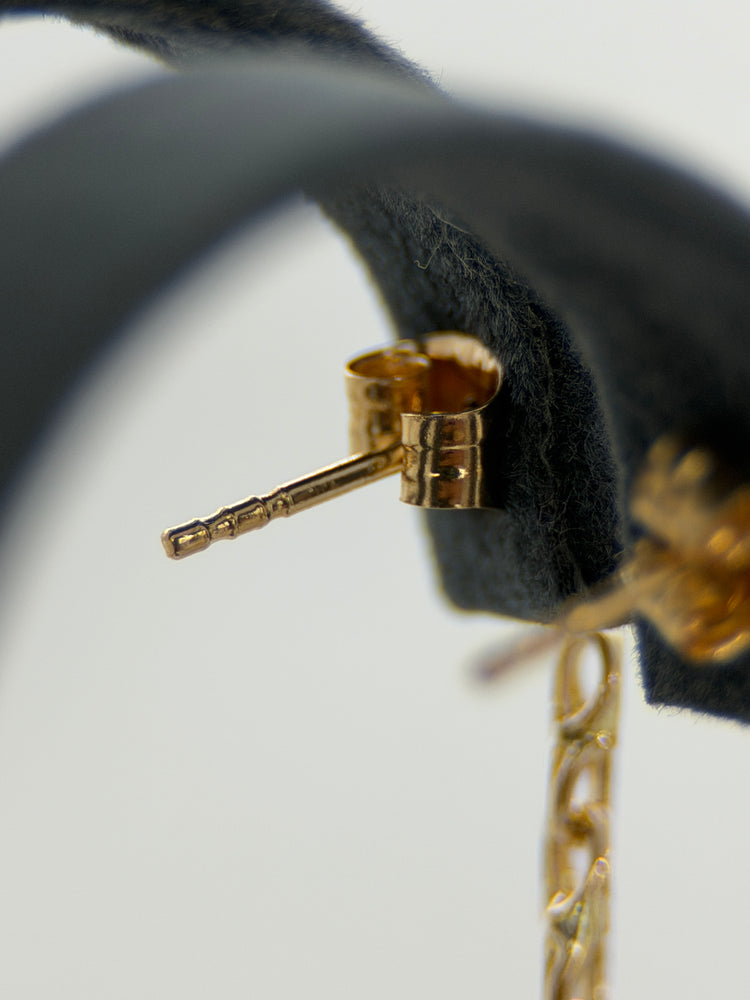 18K Bismarcklänk örhängen – Rödguld, 2.2 cm