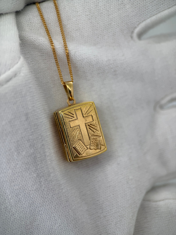 18K Berlock – Bibel med de tio budorden