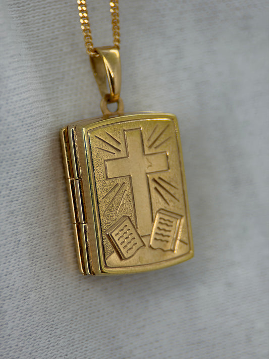 18K Berlock – Bibel med de tio budorden