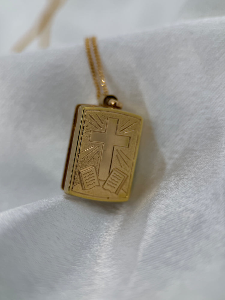 18K Berlock – Bibel med de tio budorden