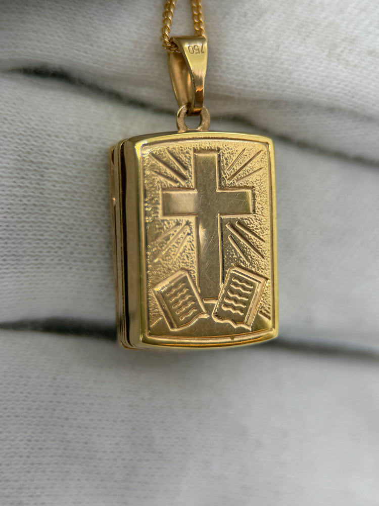 18K Berlock – Bibel med de tio budorden