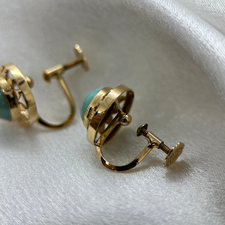 18K Turkos Örhängen från K & EC