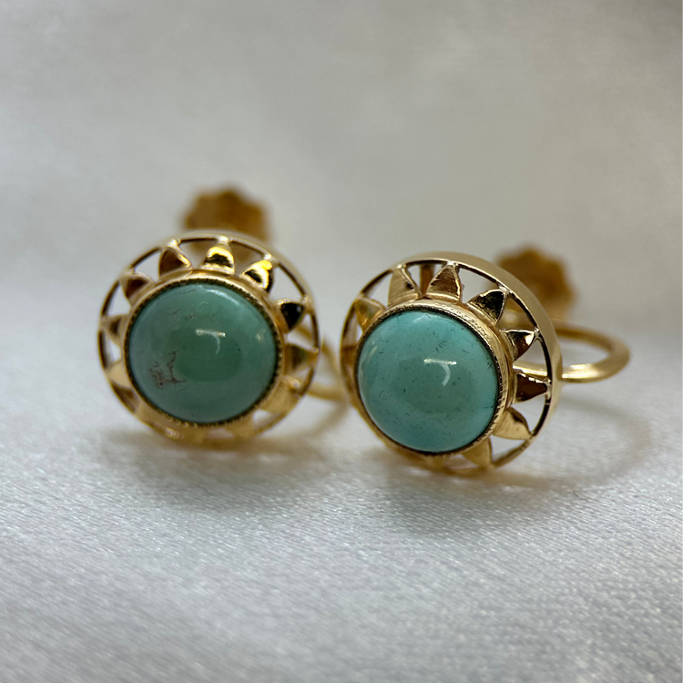 18K Turkos Örhängen från K & EC