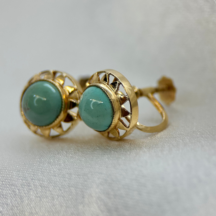 18K Turkos Örhängen från K & EC