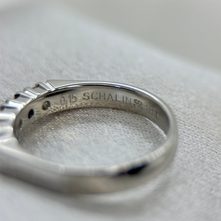 18K Safir och diamantring - 0.15ct