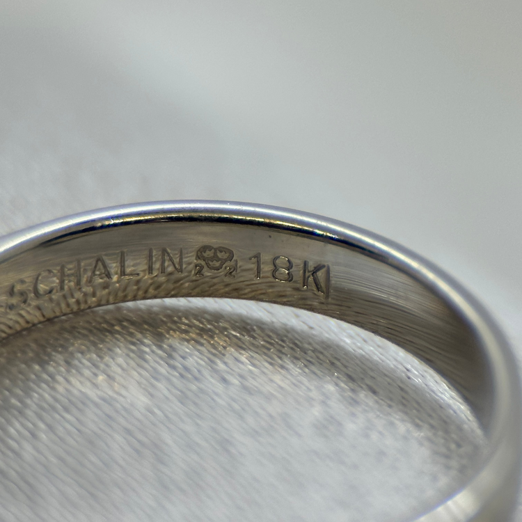 18K Safir och diamantring - 0.15ct