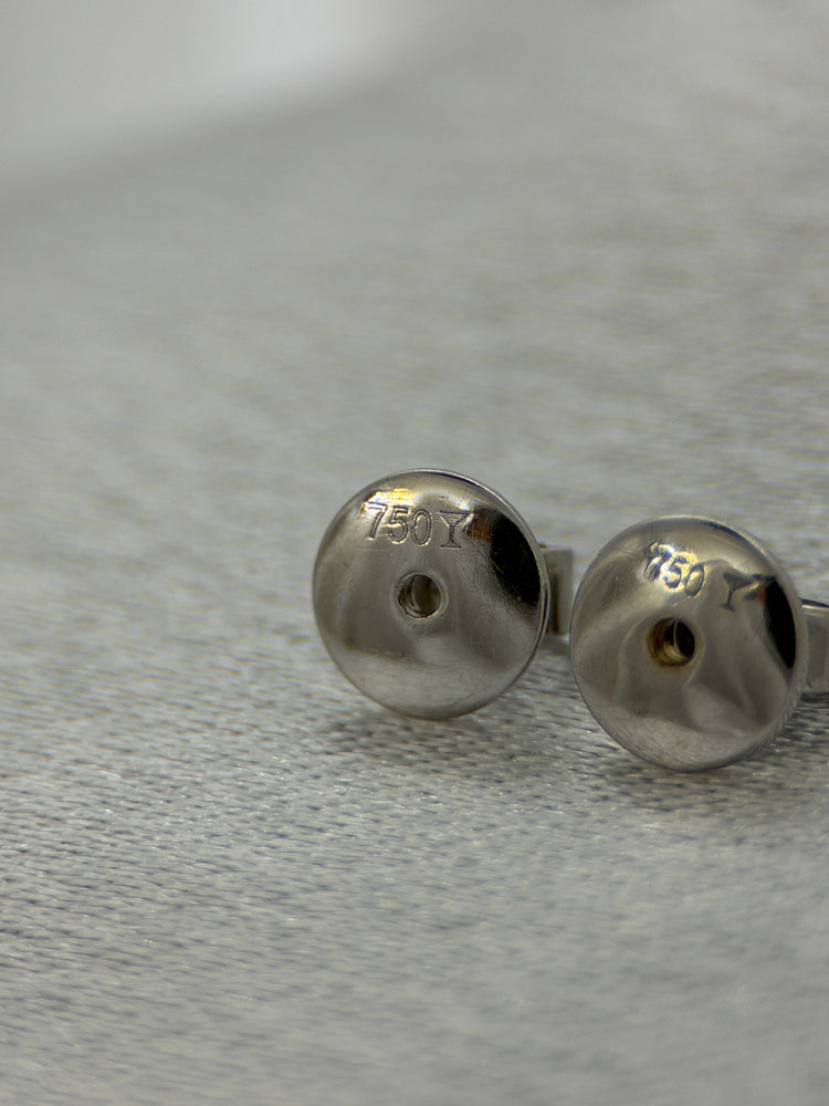 18K Diamond Stud Earrings – 0.45 ct each, White Gold