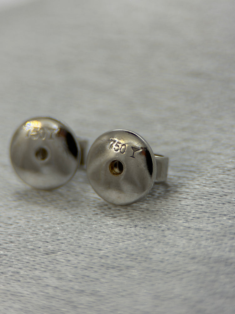 18K Diamond Stud Earrings – 0.45 ct each, White Gold