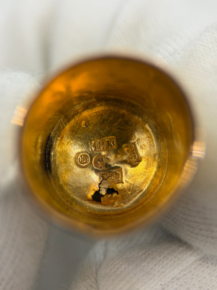 18K Fingerborg i guld – graverad, 1879