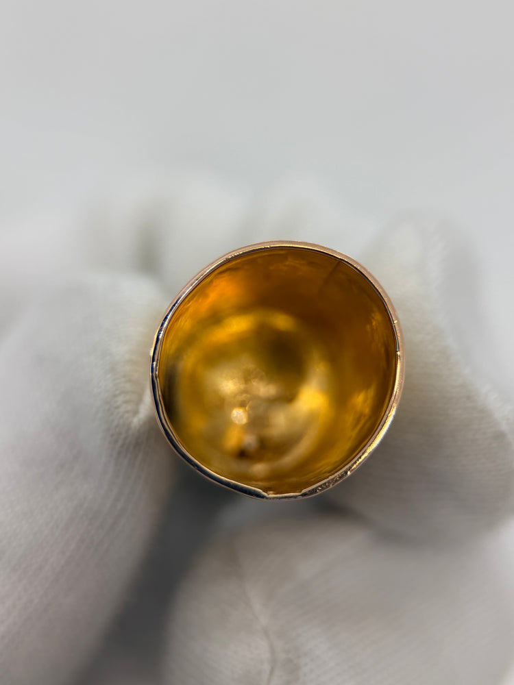 18K Fingerborg i guld – graverad, 1879