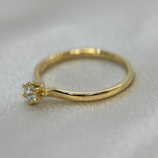 18K Enstens diamantring, 0.20ct