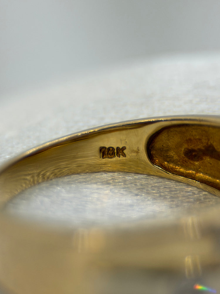 18K Tvåfärgad diamantring – 0.07 ct, Storlek 58.5