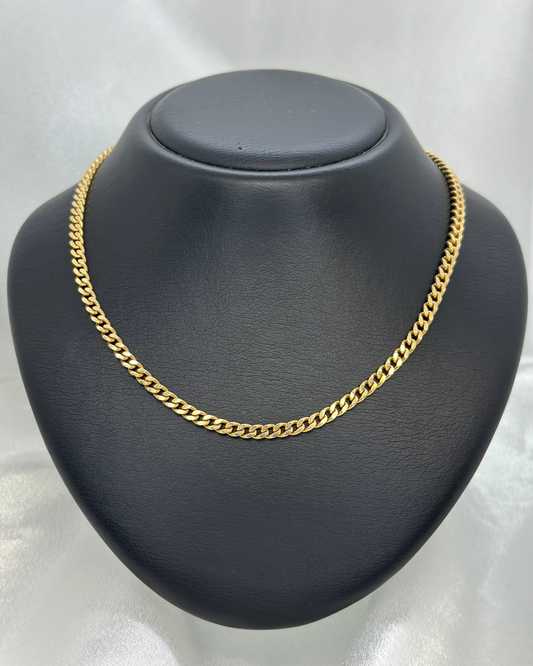 18K Pansarlänk halskedja 45cm - 25g