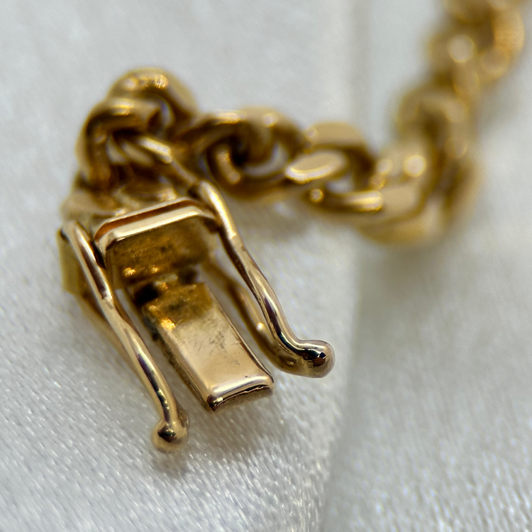 18K Pansarlänk halskedja 45cm - 25g