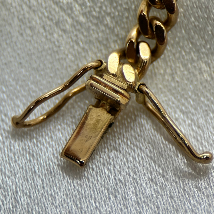 18K Pansarlänk halskedja 45cm - 25g