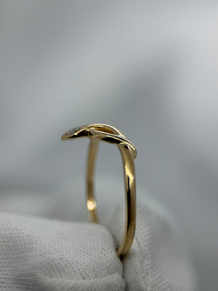 18K Ormring med diamanter – Rödguld, Storlek 57