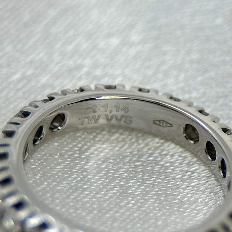 18K Diamond Eternity Ring TWVVS, 1.14ct