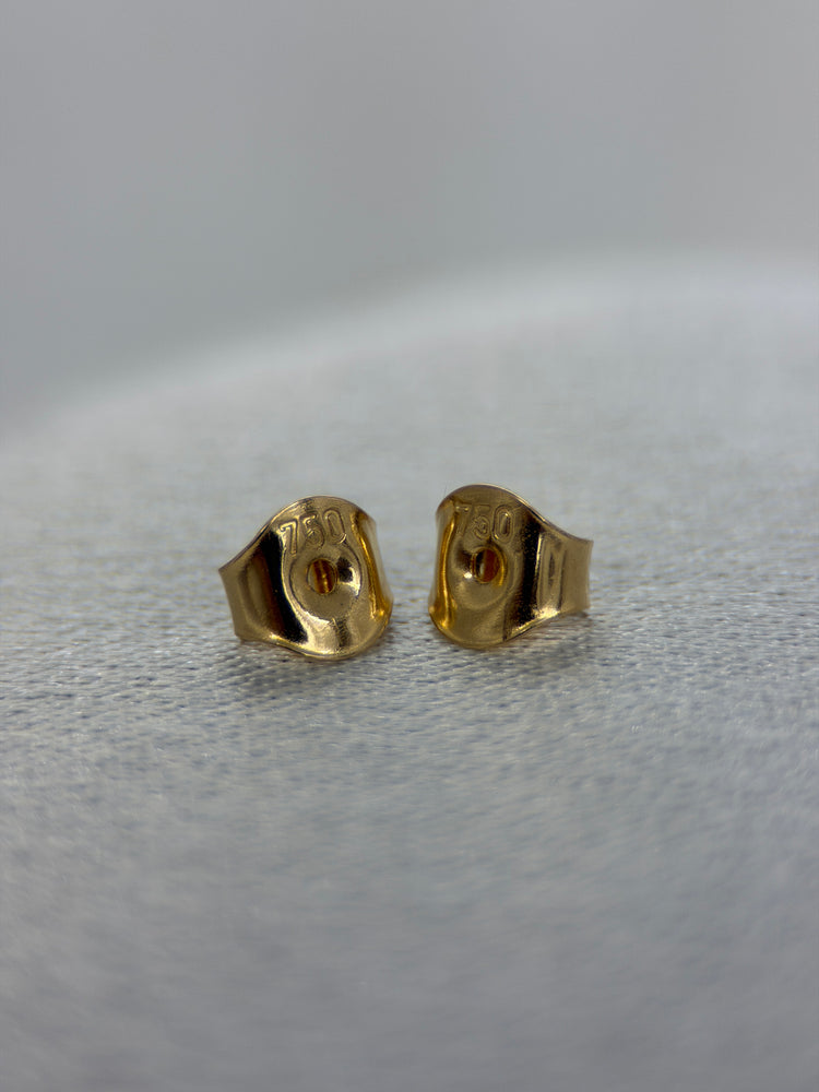 18K Örhängen i abstrakt design – 2.6g, 3.0 cm