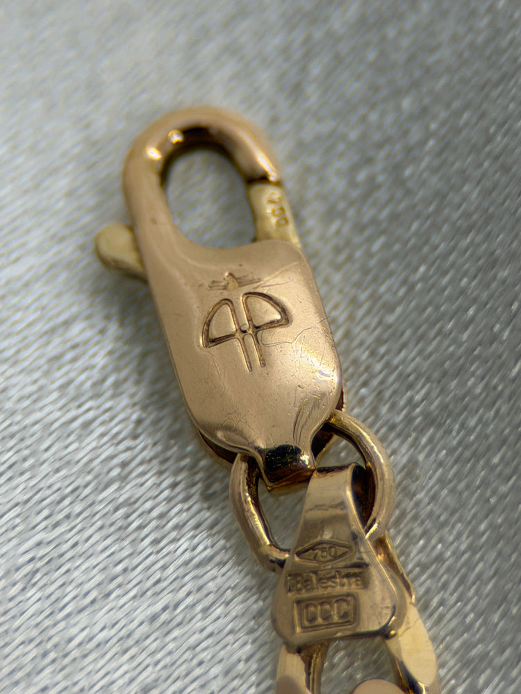18K Pansarlänk armband – 6.1g, 18 cm