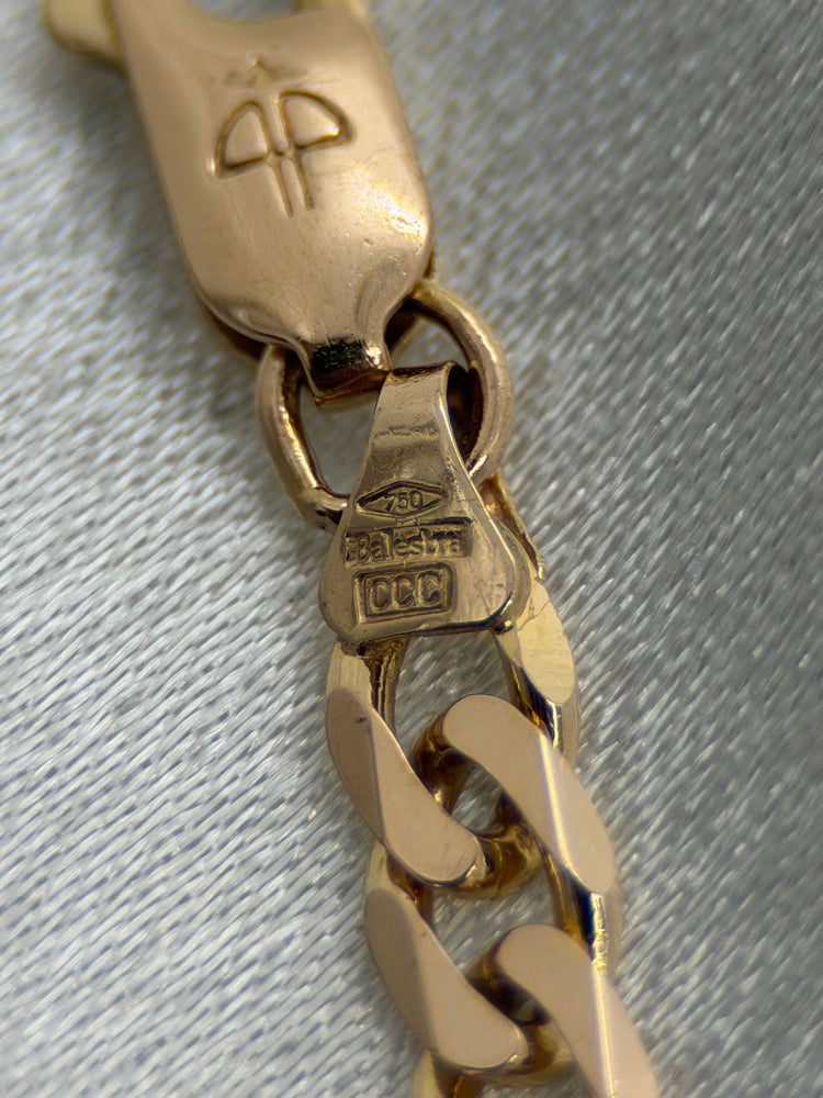 18K Pansarlänk armband – 6.1g, 18 cm