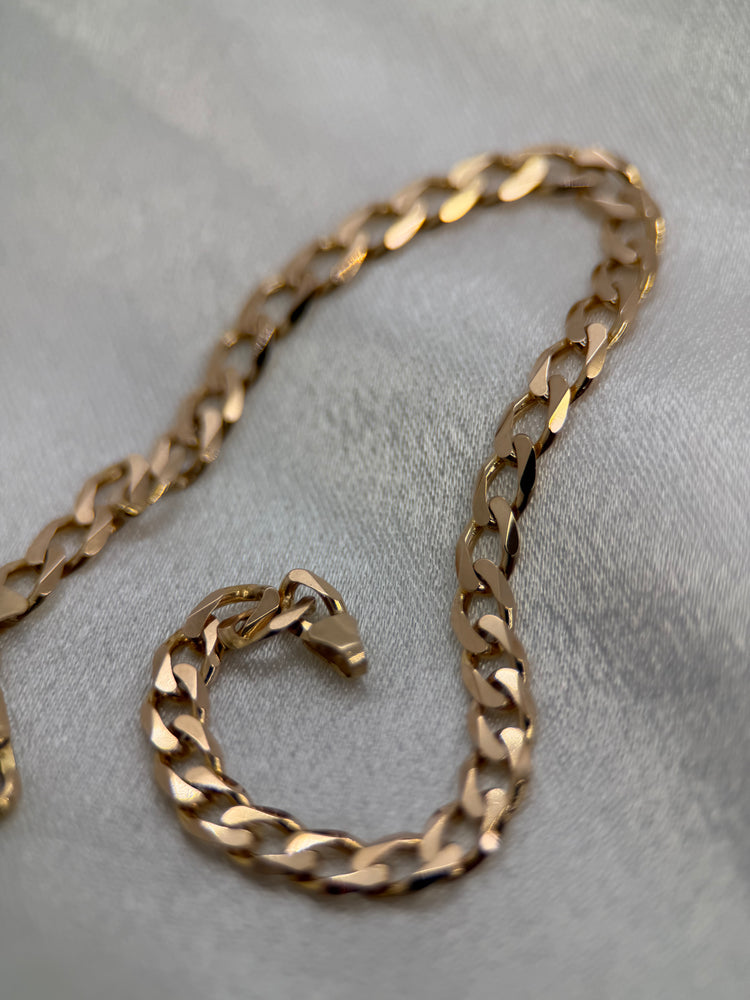 18K Pansarlänk armband – 6.1g, 18 cm