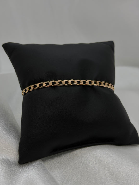 18K Pansarlänk armband – 6.1g, 18 cm