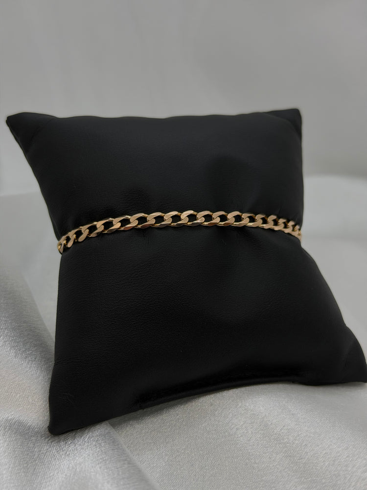 18K Pansarlänk armband – 6.1g, 18 cm