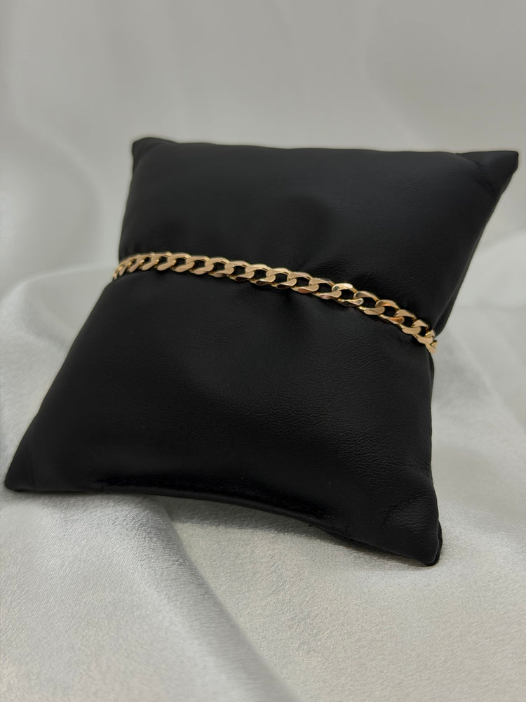 18K Pansarlänk armband – 6.1g, 18 cm