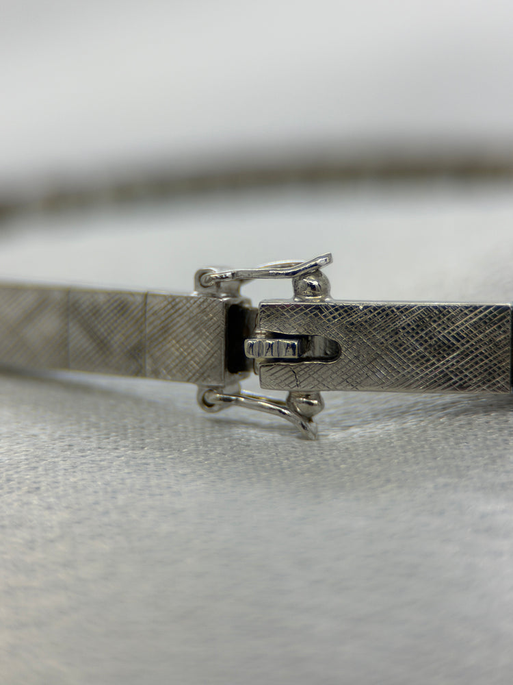 18K Diamantarmband i vitguld – 15 singelslipade diamanter, 18.5 cm