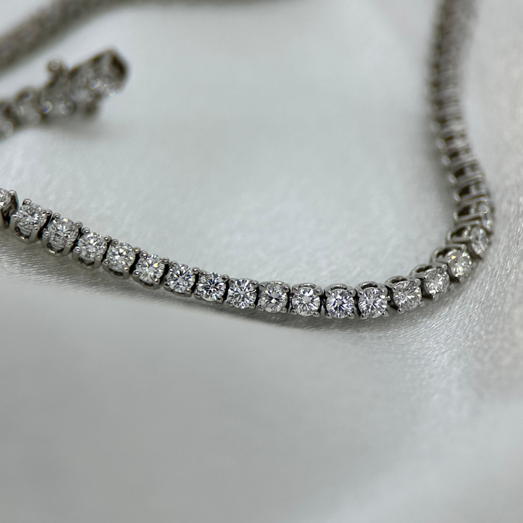 18K Tennisarmband 4.2ct, F-G/SI, 19cm, 9.9g