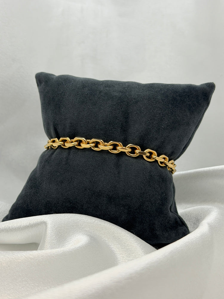 18K Ankarlänksarmband i rödguld – 26.2g, 18 cm